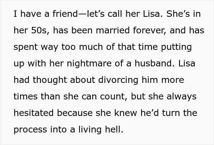 Text describing a woman discussing her ex-husband's behavior in a difficult marriage. Text describing a woman discussing her ex-husband's behavior in a difficult marriage.