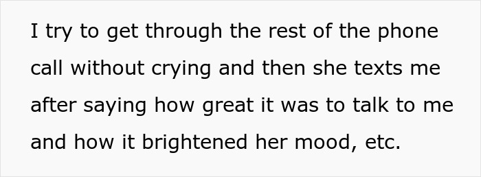 Text exchange about a woman feeling emotional after a call discussing wedding invitations and expectations. Text exchange about a woman feeling emotional after a call discussing wedding invitations and expectations.