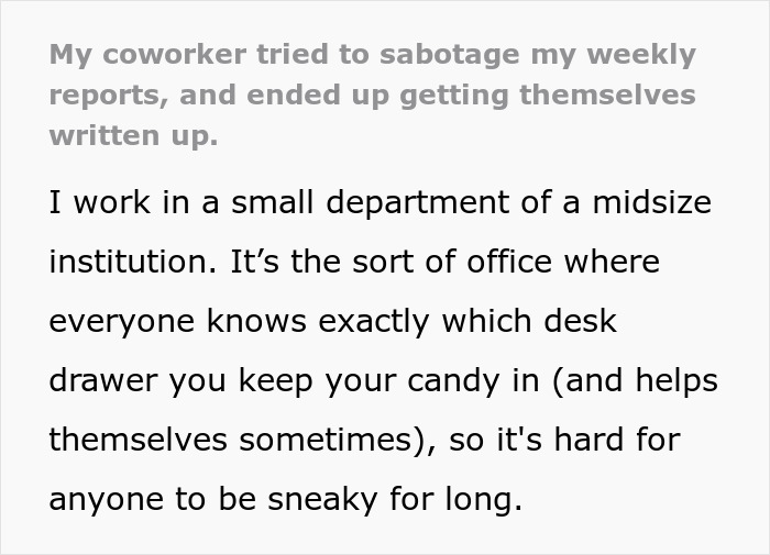 “Beyond Petty”: Woman’s Desperate Plot To Smear Coworker’s Reputation Ends In HR Nightmare “Beyond Petty”: Woman’s Desperate Plot To Smear Coworker’s Reputation Ends In HR Nightmare