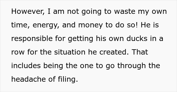 Text emphasizing responsibility for divorce or custody decision after an affair. Text emphasizing responsibility for divorce or custody decision after an affair.