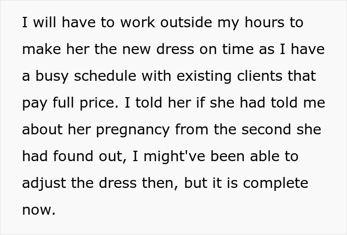 Bridal shop owner discusses busy schedule and challenges in making free wedding dress for cousin. Bridal shop owner discusses busy schedule and challenges in making free wedding dress for cousin.
