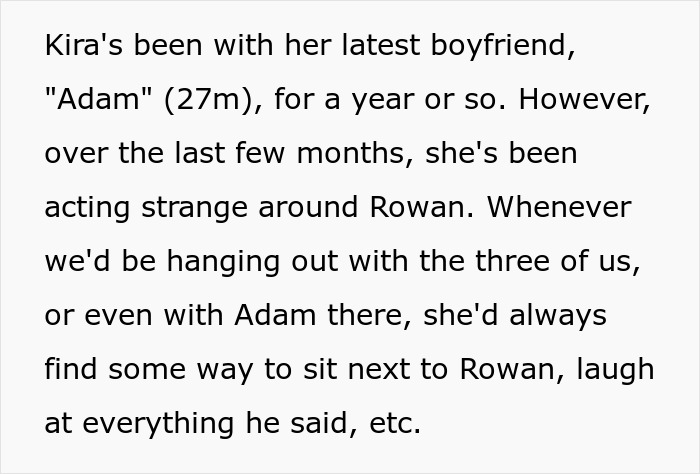 Text showing a friend behaving oddly around another friend's husband, hinting at rekindling an old relationship. Text showing a friend behaving oddly around another friend's husband, hinting at rekindling an old relationship.