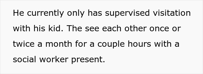 Text about supervised visitation with child involving a social worker. Text about supervised visitation with child involving a social worker.