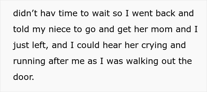 “AITA For ‘Abandoning’ My Niece Because My Sister Wouldn’t Come And Get Her?” “AITA For ‘Abandoning’ My Niece Because My Sister Wouldn’t Come And Get Her?”