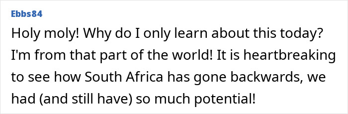 Comment discussing South Africa's challenges and potential after Benedict Cumberbatch kidnapping revelation. Comment discussing South Africa's challenges and potential after Benedict Cumberbatch kidnapping revelation.