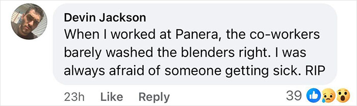 Comment about unwashed blenders at work, linking to a milkshake tragedy. Comment about unwashed blenders at work, linking to a milkshake tragedy.