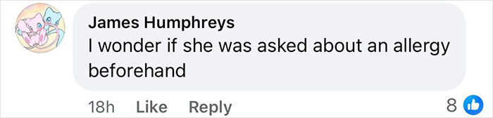 Comment about allergy related to girl's tragic incident with milkshake. Comment about allergy related to girl's tragic incident with milkshake.