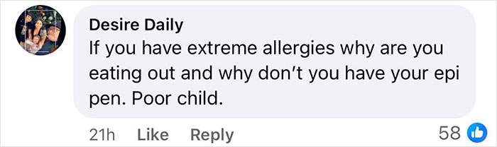 Comment discussing allergies related to a tragedy involving a milkshake from an unwashed blender. Comment discussing allergies related to a tragedy involving a milkshake from an unwashed blender.