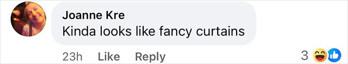 Social media comment on Kendall Jenner's Paris Fashion Week dress, comparing it to fancy curtains. Social media comment on Kendall Jenner's Paris Fashion Week dress, comparing it to fancy curtains.