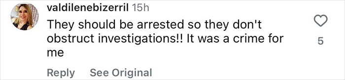 Instagram comment discussing adult star incident and investigation concerns. Instagram comment discussing adult star incident and investigation concerns.