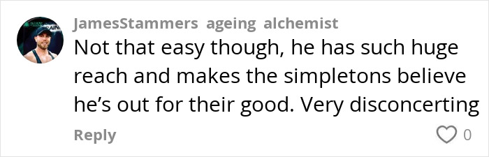 Comment criticizing Elon Musk's influence despite his wealth. Comment criticizing Elon Musk's influence despite his wealth.