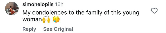 Comment expressing condolences related to tragic event involving an adult star. Comment expressing condolences related to tragic event involving an adult star.