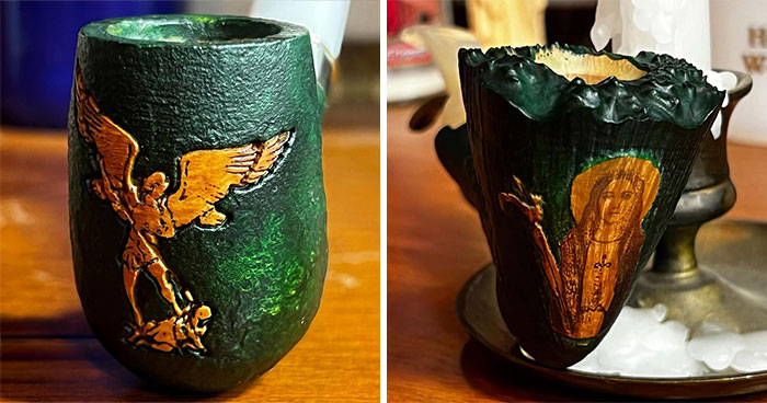 This Nebraskan Artist Crafts Incredible Pipes Featuring Saints, Angels, And Sacred Symbols (29 Pics)