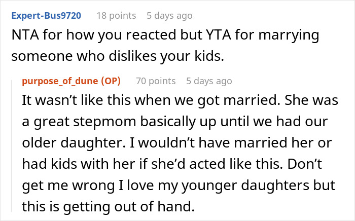 “AITAH For Telling My Wife She Can Leave Because I’m Not Kicking My Older Kids Out?” “AITAH For Telling My Wife She Can Leave Because I’m Not Kicking My Older Kids Out?”