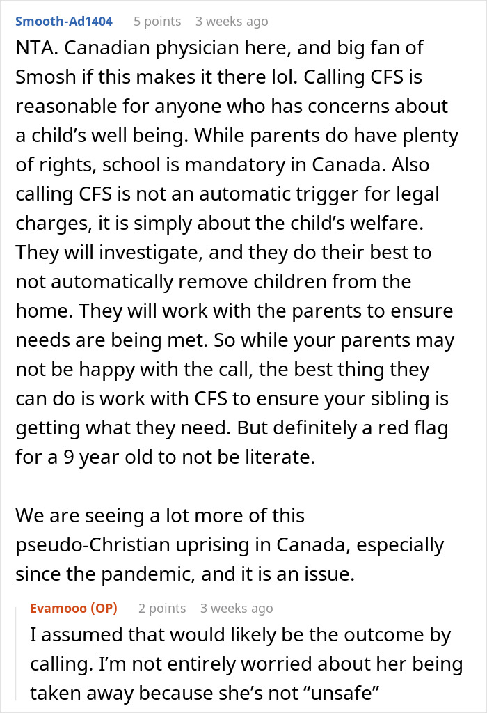 CPS Gets Involved As Woman Refuses To Let 9YO Sister Go Illiterate Over Parents’ Odd Beliefs CPS Gets Involved As Woman Refuses To Let 9YO Sister Go Illiterate Over Parents’ Odd Beliefs
