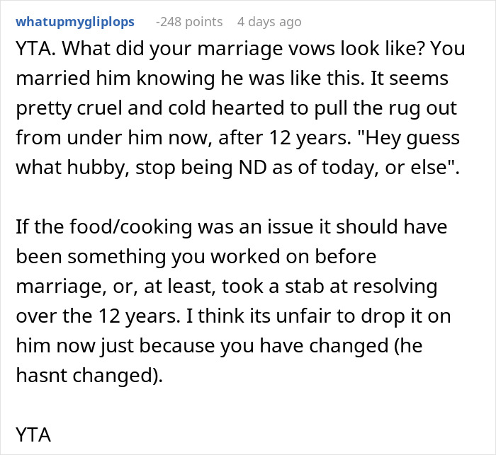 Woman Is Sick Of Catering To Husband’s “Mysterious Symptoms”, Starts Cooking Only For Herself Woman Is Sick Of Catering To Husband’s “Mysterious Symptoms”, Starts Cooking Only For Herself