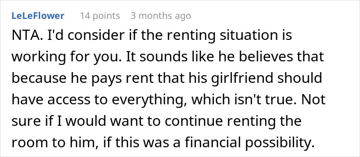 Text exchange discussing a roommate issue with a woman eating food, questioning rental arrangements. Text exchange discussing a roommate issue with a woman eating food, questioning rental arrangements.