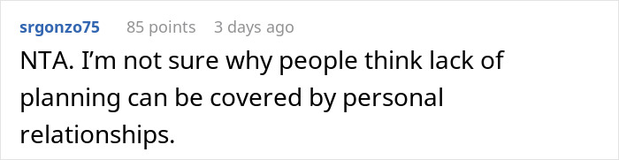 Reddit comment discussing refusal to accommodate seating arrangement for a dad and son. Reddit comment discussing refusal to accommodate seating arrangement for a dad and son.