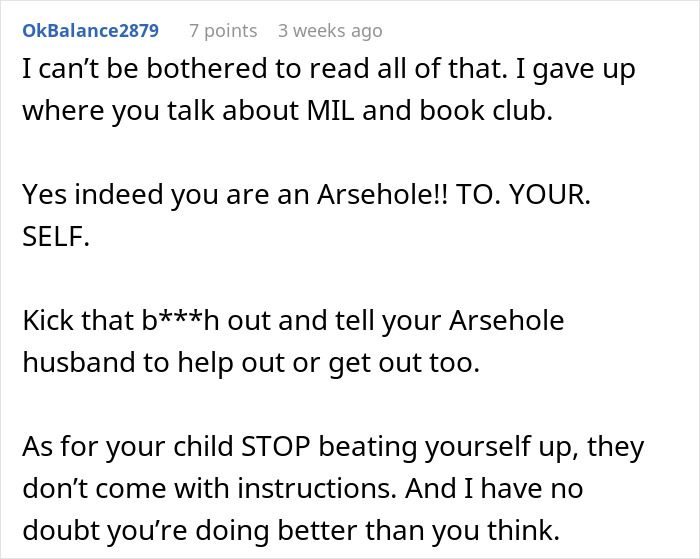 Man Abandons Wife In Crisis While MIL Hosts ‘Book Club’ In Their Home: ”I’m Losing My Mind” Man Abandons Wife In Crisis While MIL Hosts ‘Book Club’ In Their Home: ”I’m Losing My Mind”