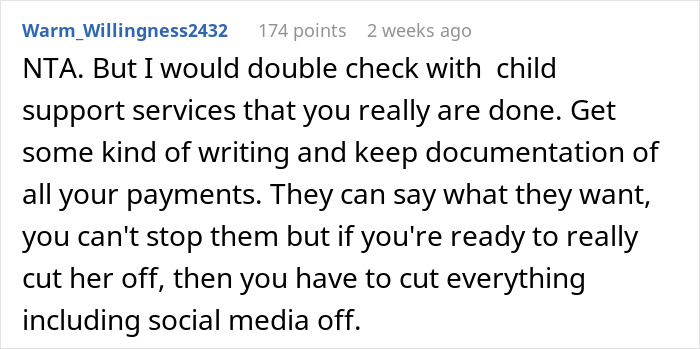Reddit comment about child support advice related to avoiding being labeled a deadbeat. Reddit comment about child support advice related to avoiding being labeled a deadbeat.