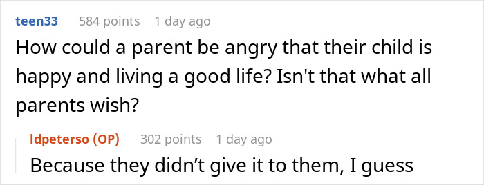 Text exchange discussing family anger over wealth disparity in relationships. Text exchange discussing family anger over wealth disparity in relationships.