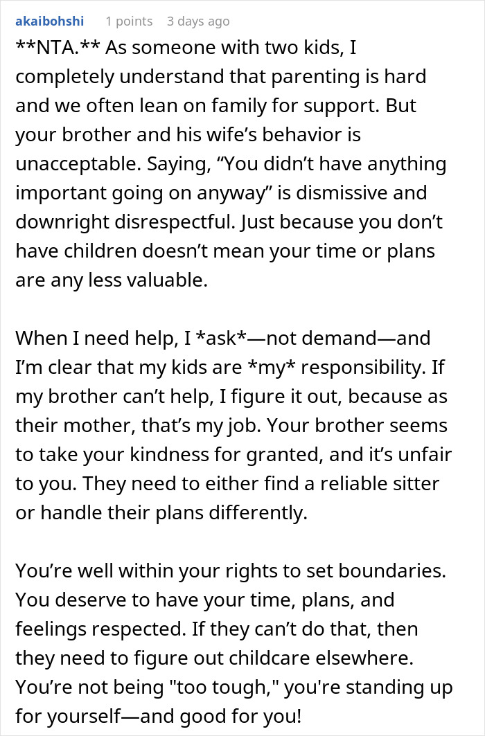 Guy Ruins New Year For Sister, Is Shocked She Refuses To Babysit His Kids Ever Again Guy Ruins New Year For Sister, Is Shocked She Refuses To Babysit His Kids Ever Again