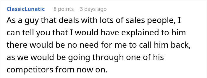 Comment by user discussing response to a difficult coworker situation. Comment by user discussing response to a difficult coworker situation.