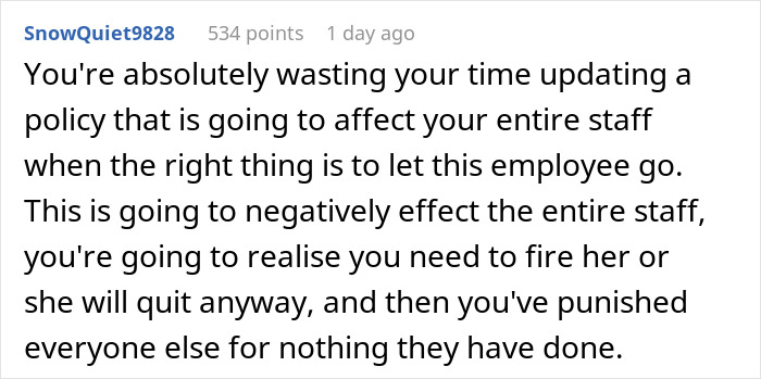 Text comment on employee policy and its impact related to bereavement and miscarriage. Text comment on employee policy and its impact related to bereavement and miscarriage.