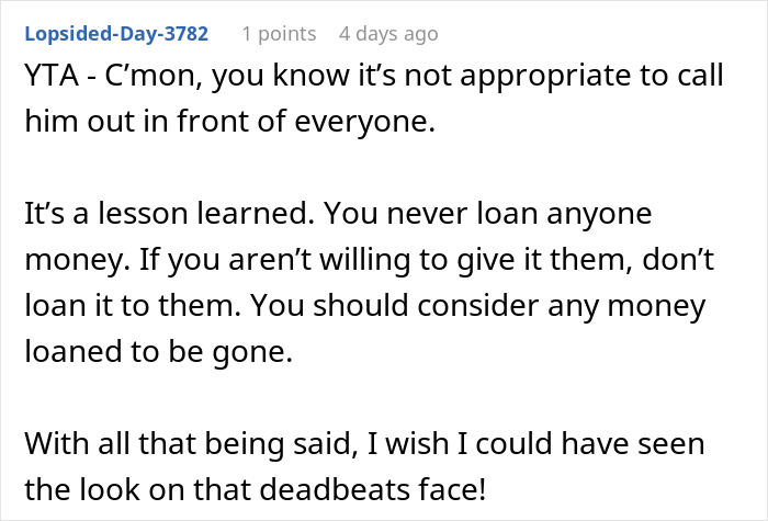 Person Confronts Uncle Over Unpaid Debt At Family Dinner, Celebration Turns Into Shock Person Confronts Uncle Over Unpaid Debt At Family Dinner, Celebration Turns Into Shock