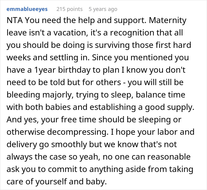 Text advising new mother on postpartum recovery and support, emphasizing rest and self-care post-delivery. Text advising new mother on postpartum recovery and support, emphasizing rest and self-care post-delivery.