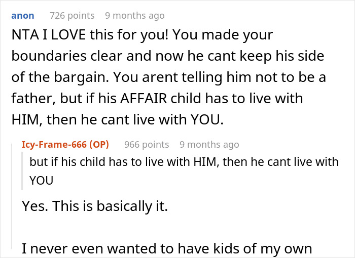 Reddit conversation discussing affair child custody issue. Reddit conversation discussing affair child custody issue.