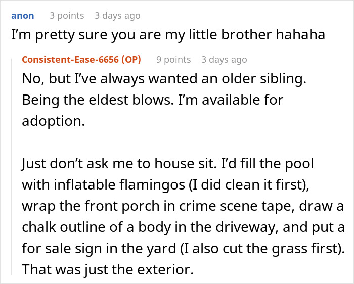 Text exchange humorously describing creative ways to deter spam calls from realtors. Text exchange humorously describing creative ways to deter spam calls from realtors.