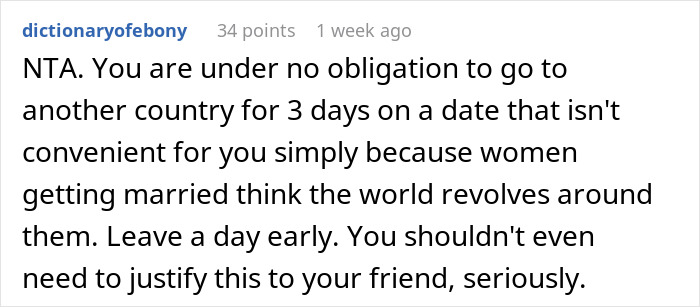 “A One-Time Event”: Bridesmaid Asks If She’s A Jerk For Choosing Husband Over Bride “A One-Time Event”: Bridesmaid Asks If She’s A Jerk For Choosing Husband Over Bride