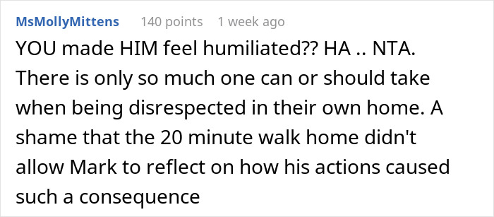 Comment about a friend's snarky remarks and being kicked out, highlighting home disrespect. Comment about a friend's snarky remarks and being kicked out, highlighting home disrespect.