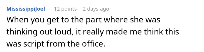 Text comment on a forum expressing disappointment about a potluck. Text comment on a forum expressing disappointment about a potluck.