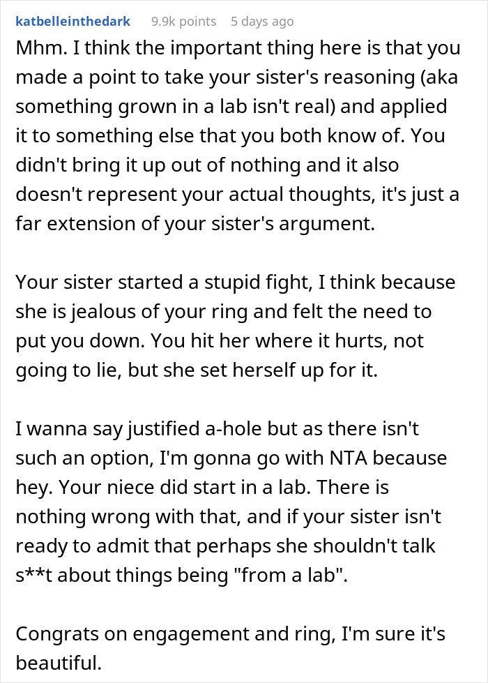 Reddit user katbelleinthedark discusses a sibling argument over the idea of a "real baby. Reddit user katbelleinthedark discusses a sibling argument over the idea of a "real baby.