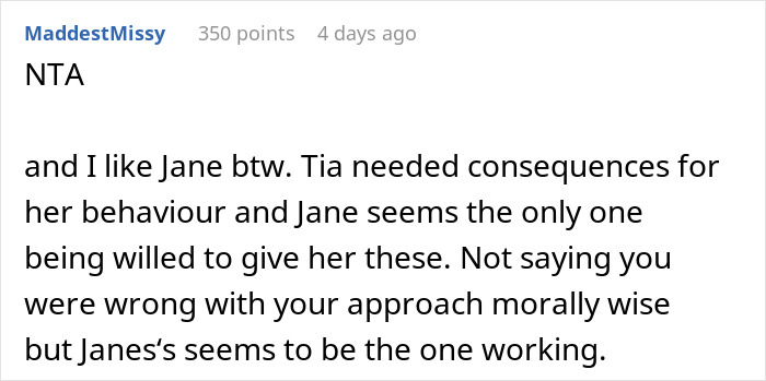 Reddit comment discussing teen's dislike for dad's new girlfriend and support for ex-girlfriend's approach. Reddit comment discussing teen's dislike for dad's new girlfriend and support for ex-girlfriend's approach.