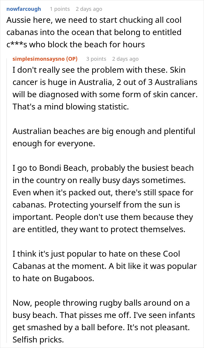 Discussion about petty revenge on selfish behavior at a resort beach. Discussion about petty revenge on selfish behavior at a resort beach.