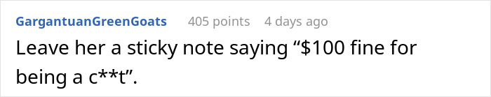 Comment suggesting a sarcastic fine for a roommate's strict house rules. Comment suggesting a sarcastic fine for a roommate's strict house rules.