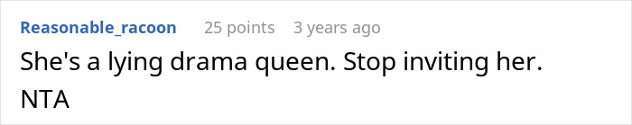 Reddit comment on allergy drama with sister-in-law at dinner. Reddit comment on allergy drama with sister-in-law at dinner.