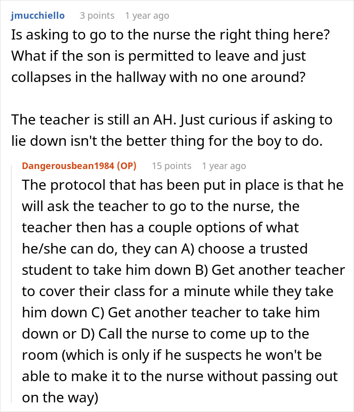 Teacher Reduced To Tears After Dad Berates Her For Ignoring His Son's Warnings That He's Unwell Teacher Reduced To Tears After Dad Berates Her For Ignoring His Son's Warnings That He's Unwell