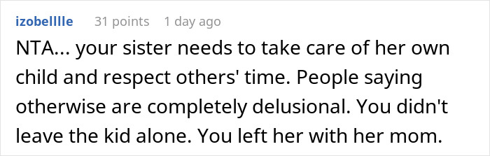 “AITA For ‘Abandoning’ My Niece Because My Sister Wouldn’t Come And Get Her?” “AITA For ‘Abandoning’ My Niece Because My Sister Wouldn’t Come And Get Her?”