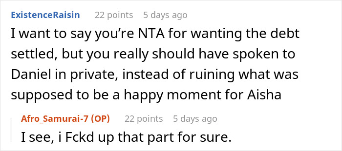 Person Confronts Uncle Over Unpaid Debt At Family Dinner, Celebration Turns Into Shock Person Confronts Uncle Over Unpaid Debt At Family Dinner, Celebration Turns Into Shock