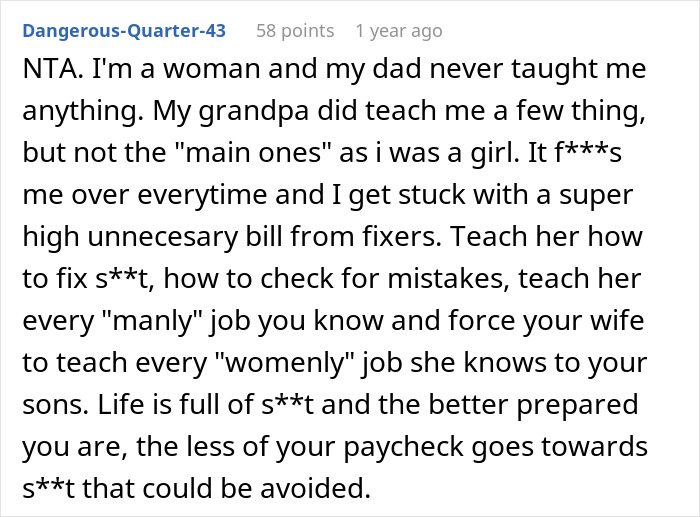 Dad’s Effort To Empower Stepdaughter Backfires, Wife Leaves Mid-Argument Over Gender Roles Dad’s Effort To Empower Stepdaughter Backfires, Wife Leaves Mid-Argument Over Gender Roles