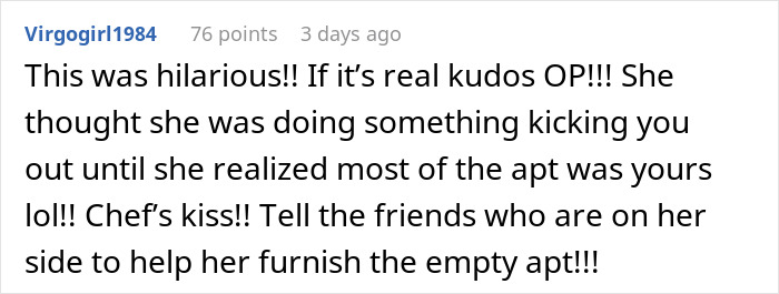 Woman Is Mad After Roommate Takes Everything He Bought Upon Being Kicked Out, Gets A Reality Check Woman Is Mad After Roommate Takes Everything He Bought Upon Being Kicked Out, Gets A Reality Check