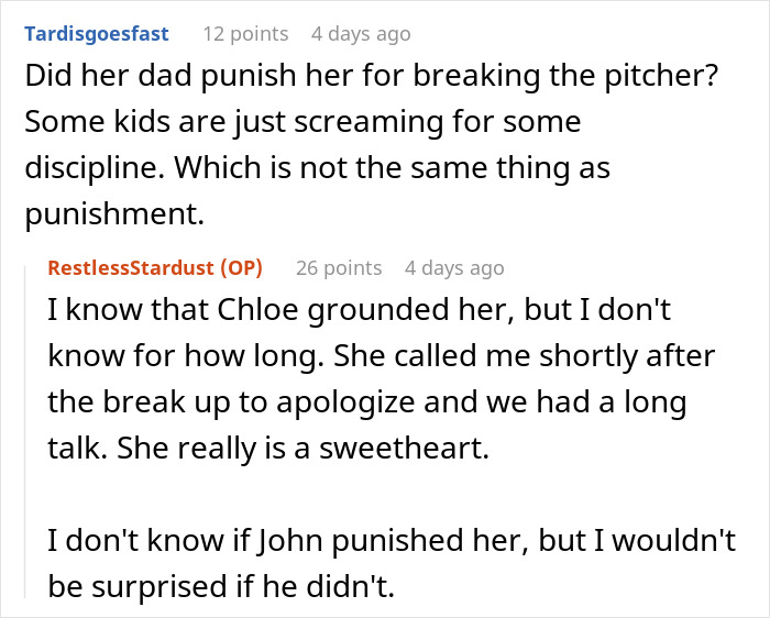 Reddit discussion about a teen dealing with her dad's new girlfriend and his ex-girlfriend's involvement. Reddit discussion about a teen dealing with her dad's new girlfriend and his ex-girlfriend's involvement.