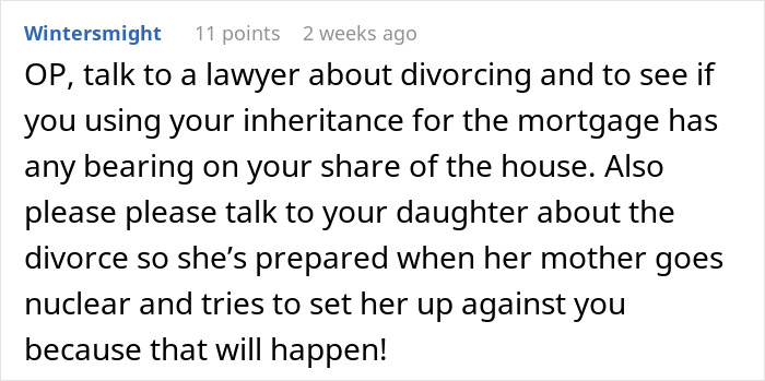 Man Considers Divorce When Wife Refuses To Share Her Inheritance After Relying On Him For 22 Years Man Considers Divorce When Wife Refuses To Share Her Inheritance After Relying On Him For 22 Years