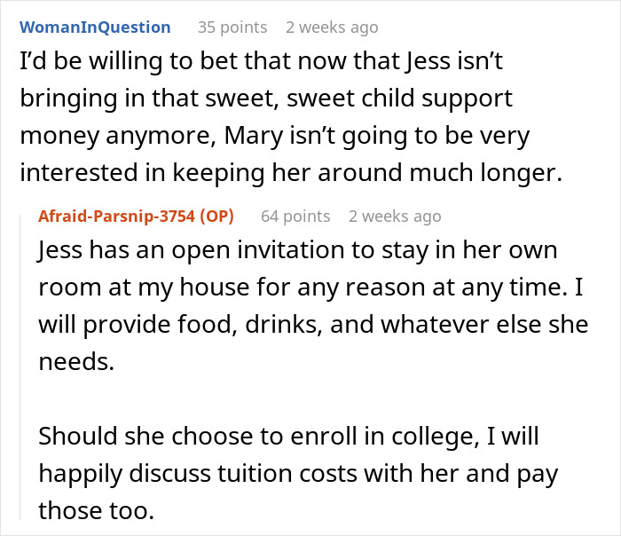 Reddit conversation about an 18YO with a parent offering support despite accusations of being a deadbeat. Reddit conversation about an 18YO with a parent offering support despite accusations of being a deadbeat.
