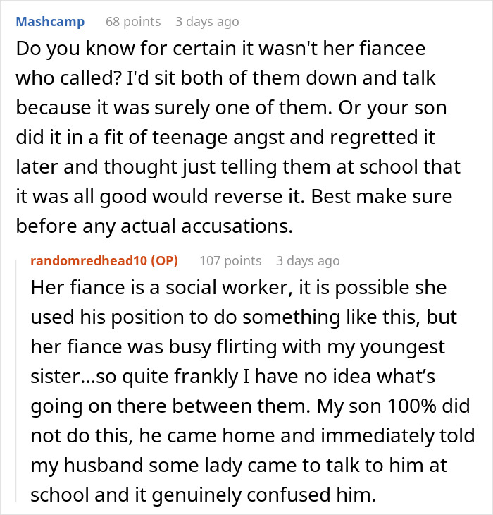 Reddit thread discussing a family's shock over betrayal involving CPS call. Reddit thread discussing a family's shock over betrayal involving CPS call.