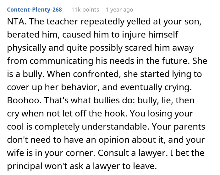 Teacher Reduced To Tears After Dad Berates Her For Ignoring His Son's Warnings That He's Unwell Teacher Reduced To Tears After Dad Berates Her For Ignoring His Son's Warnings That He's Unwell